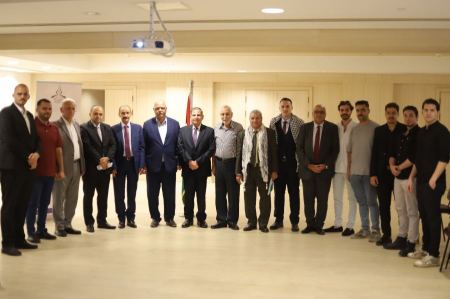 مناقشة رسالة الماجستير للباحث محمد حسن محمد أحمد، في سفارة دولة فلسطين بالقاهرة"